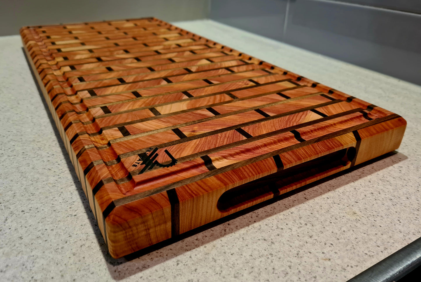 Macrocarpa Brick Chopping Board
