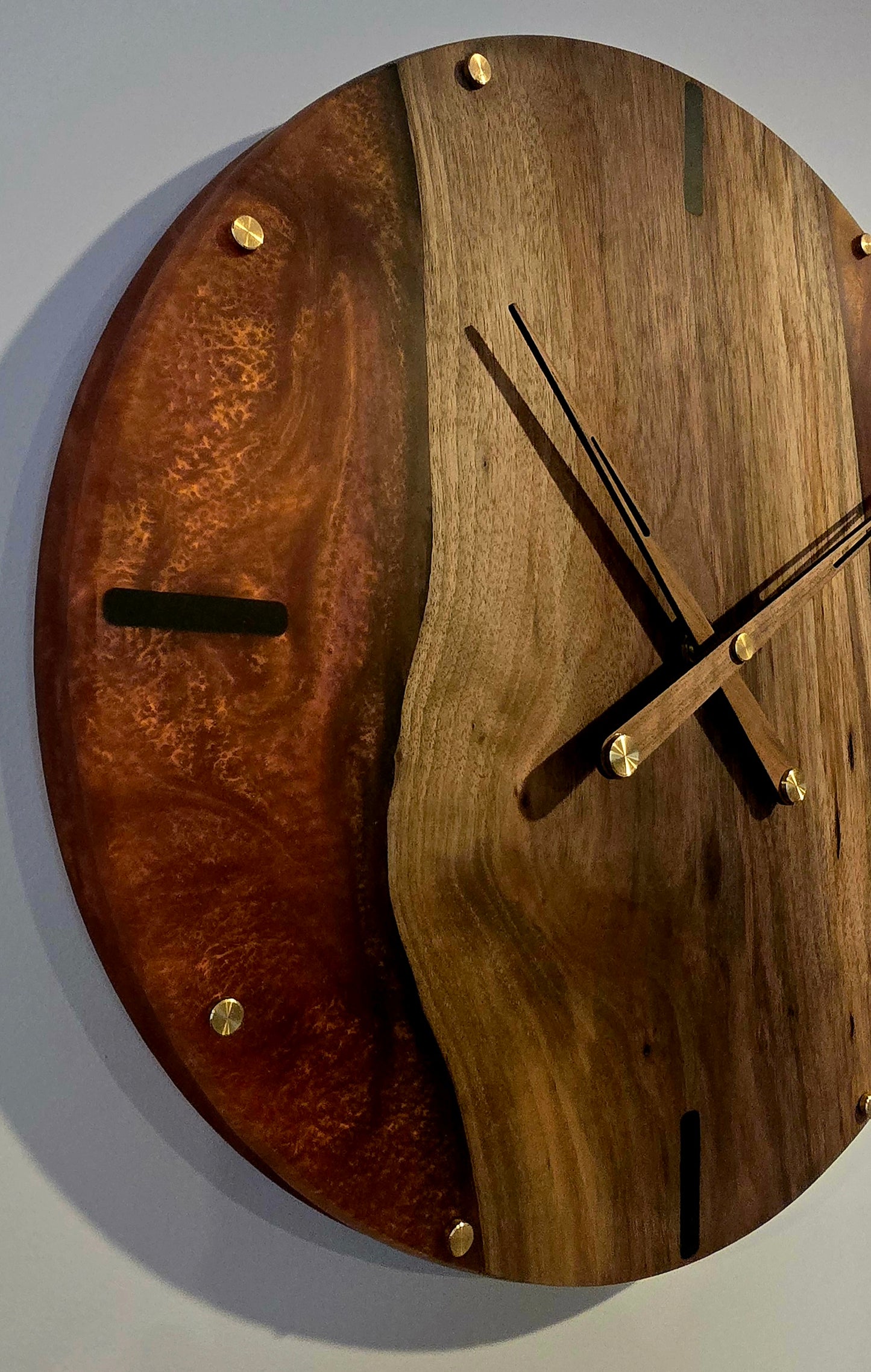 black walnut clock