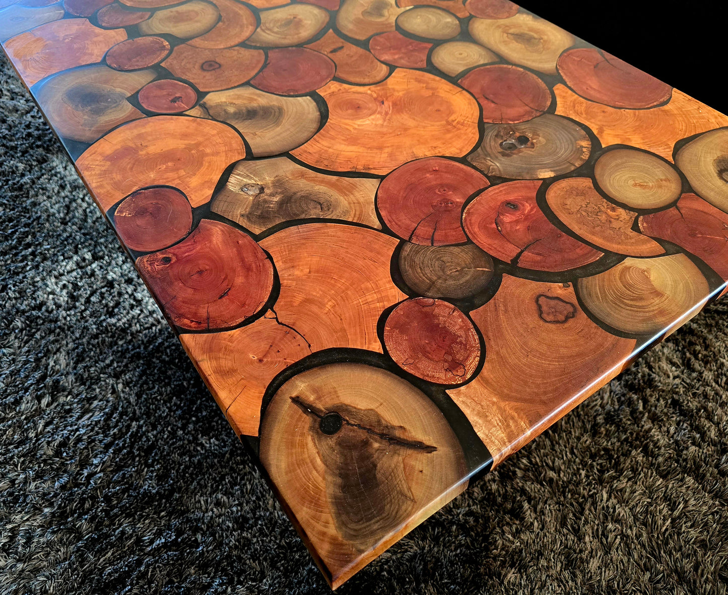 Resin epoxy coffee table