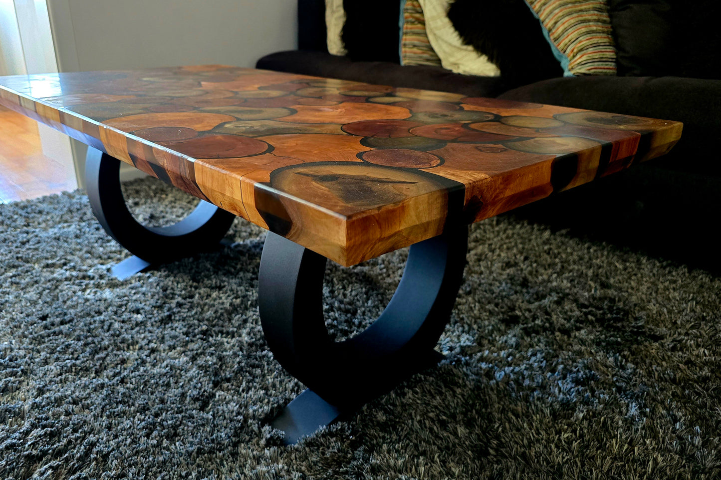 Resin epoxy coffee table