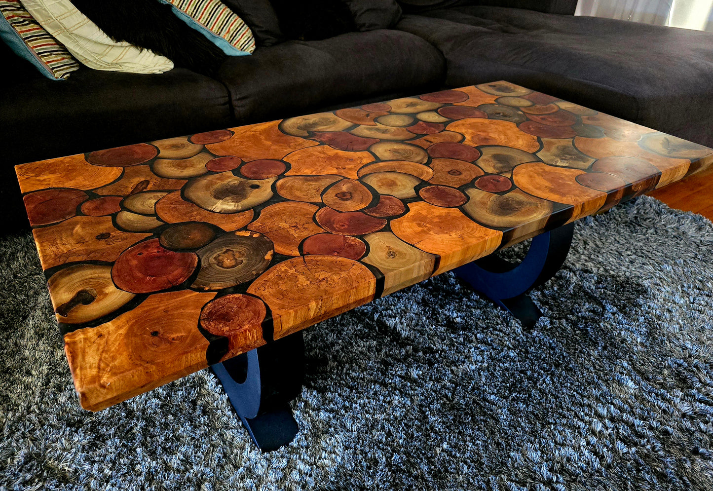 Resin epoxy coffee table