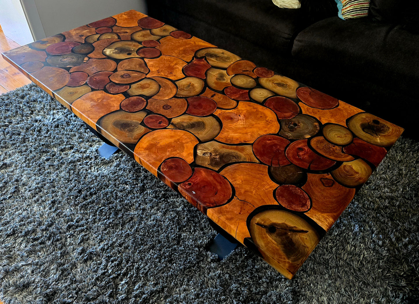 Resin epoxy coffee table