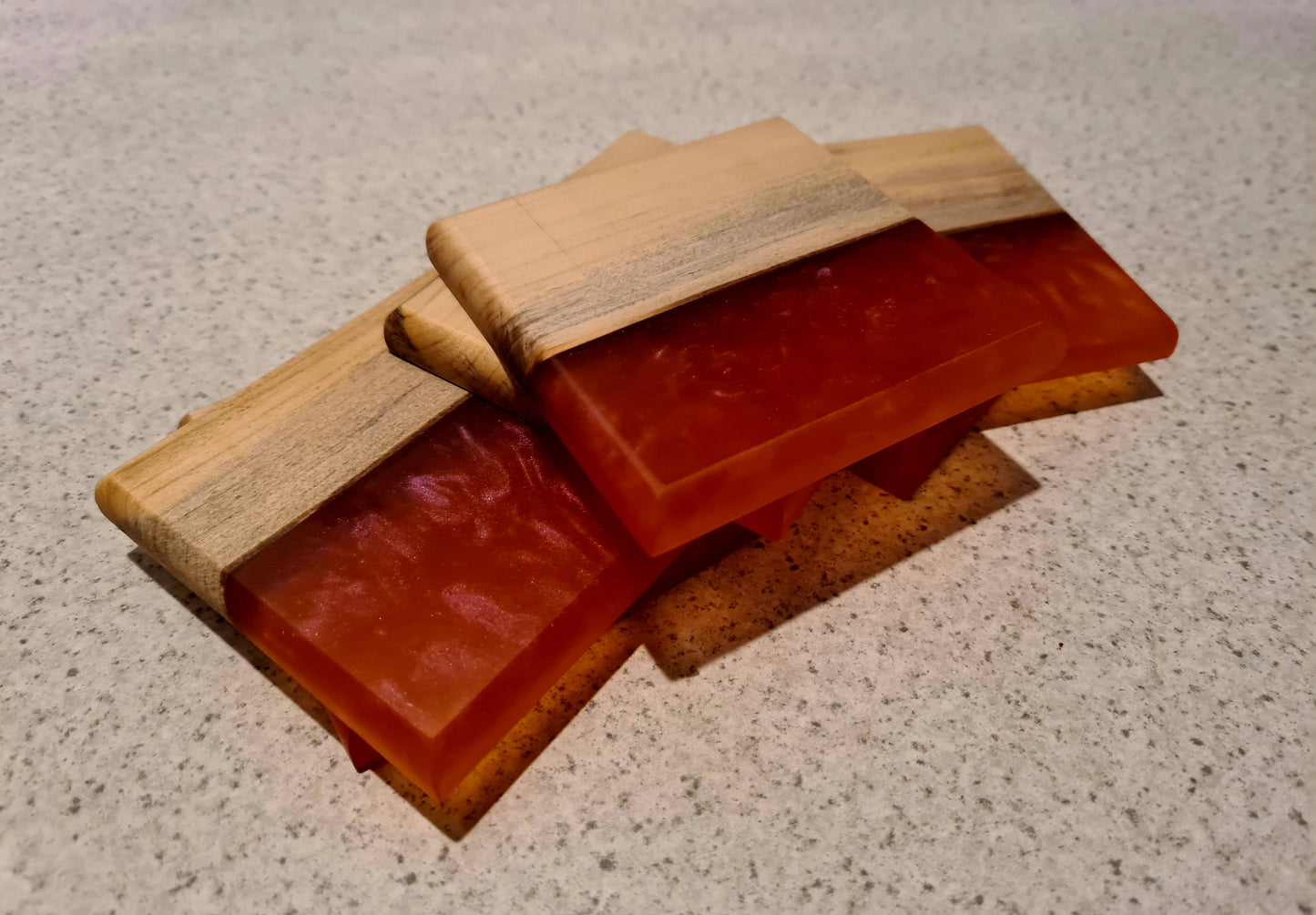 Kahikatea Amber Resin Coasters