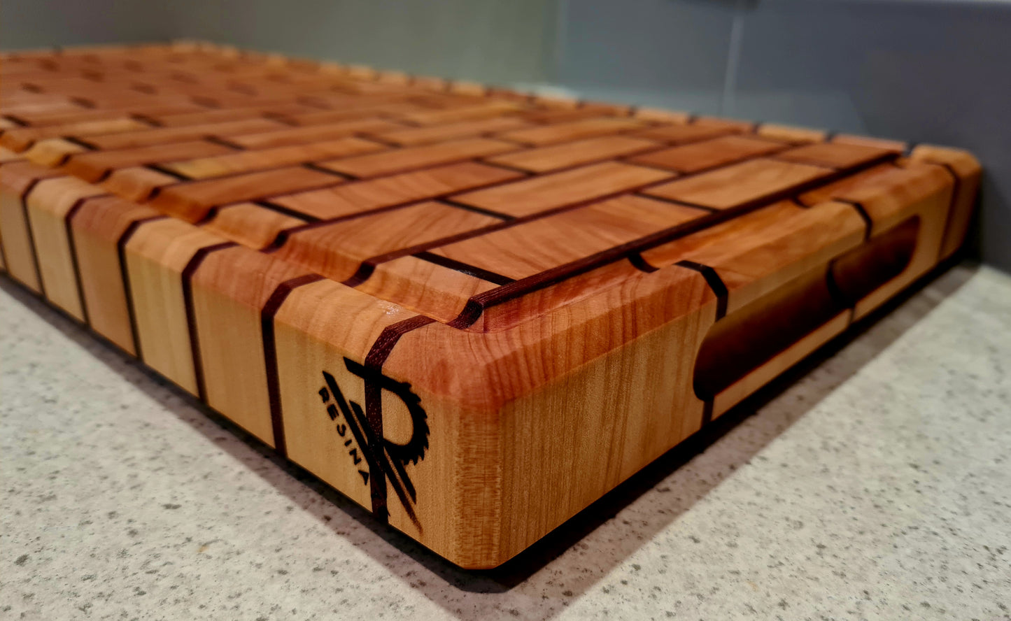 Macrocarpa Brick Chopping Board