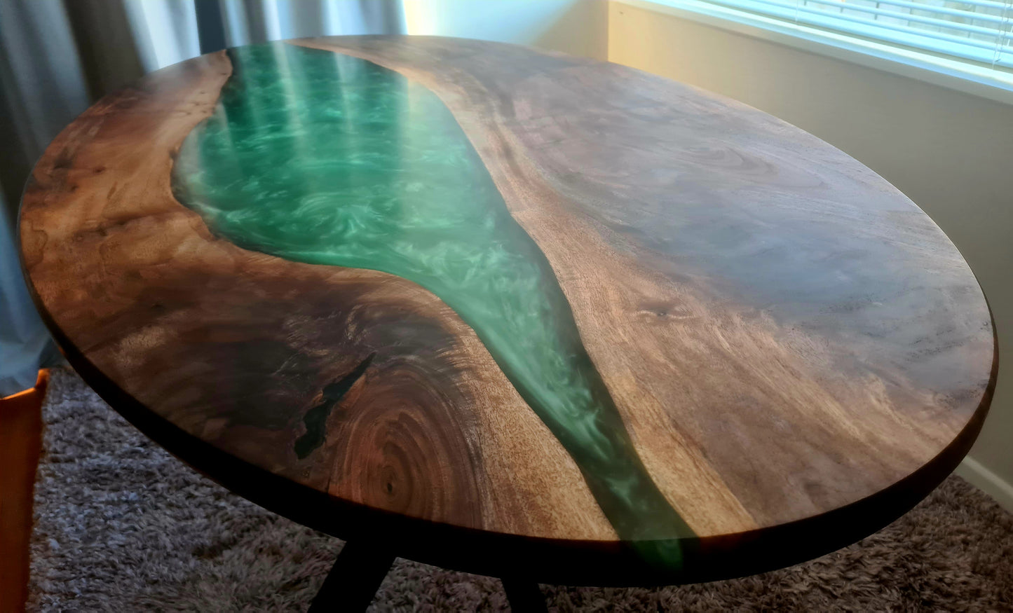 Black Walnut Oval Dining Table