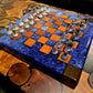 Metallic Purple & White Chess Board