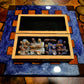 Metallic Purple & White Chess Board