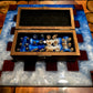 Metallic Blue & White Chess Board