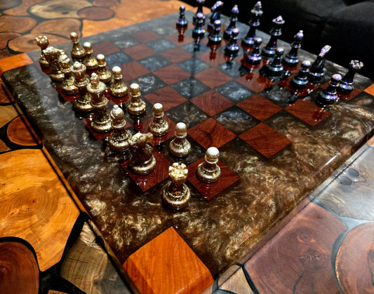 Bronze & Grey Chess Board