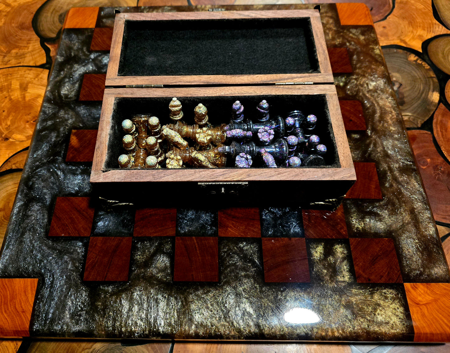 Bronze & Grey Chess Board