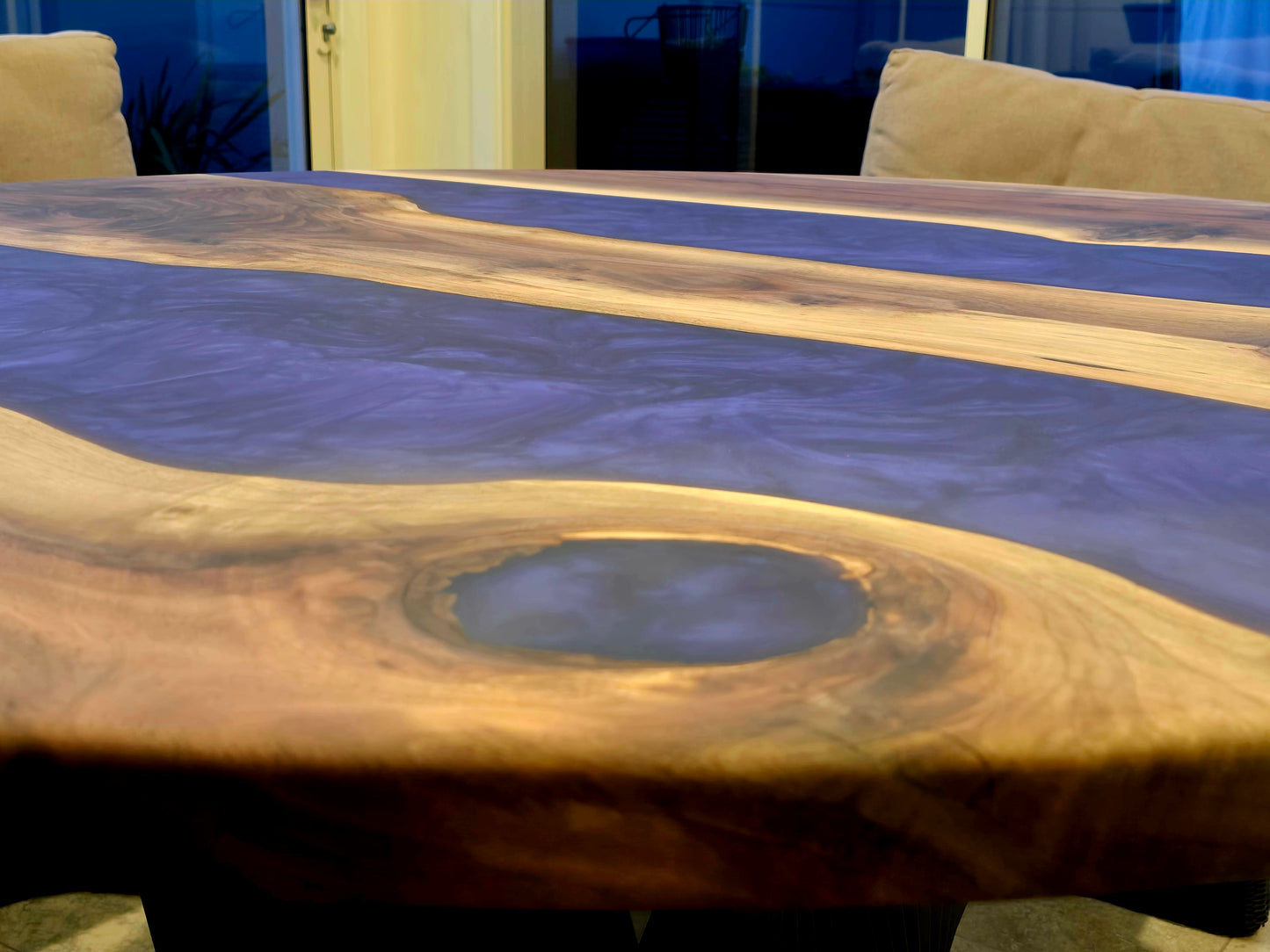 Round Black Walnut Dining Table