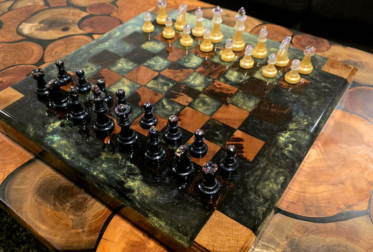 Blackish gold Chess Board