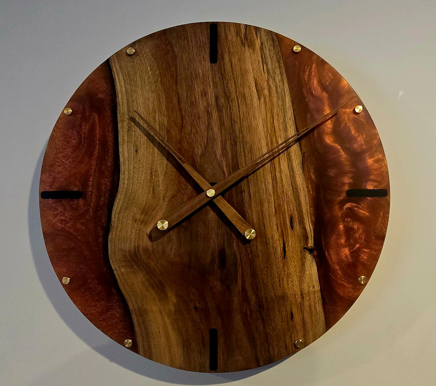 black walnut clock