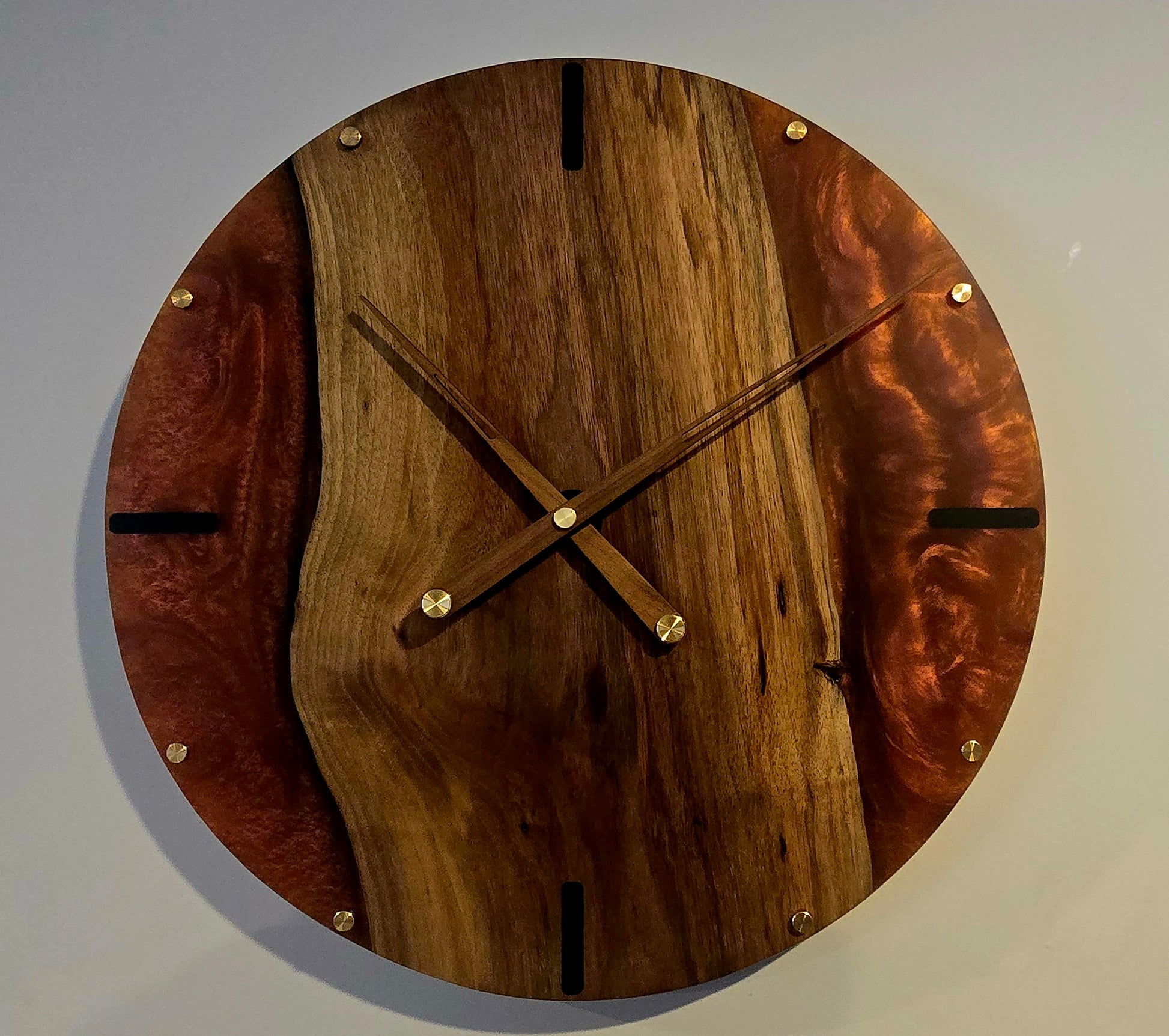 black walnut clock