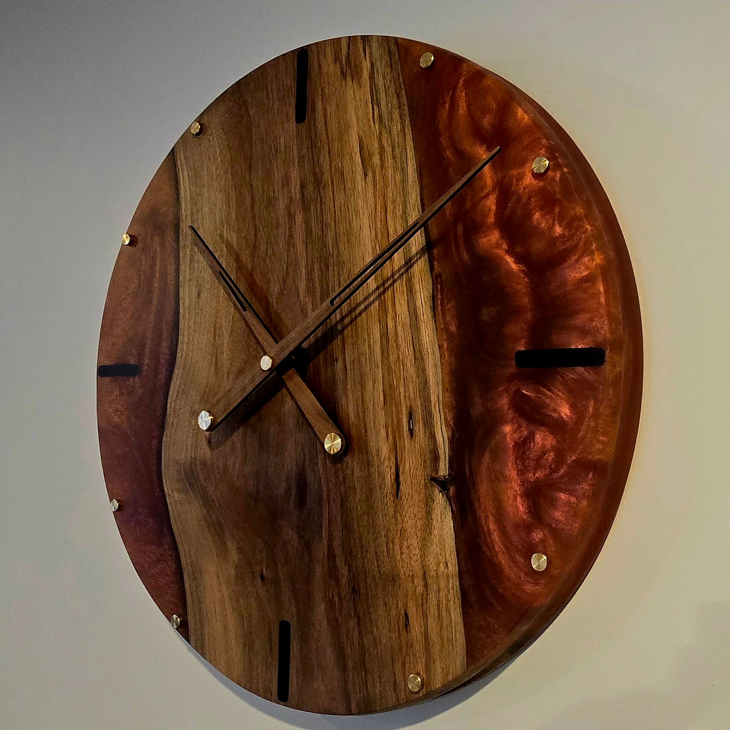 black walnut clock