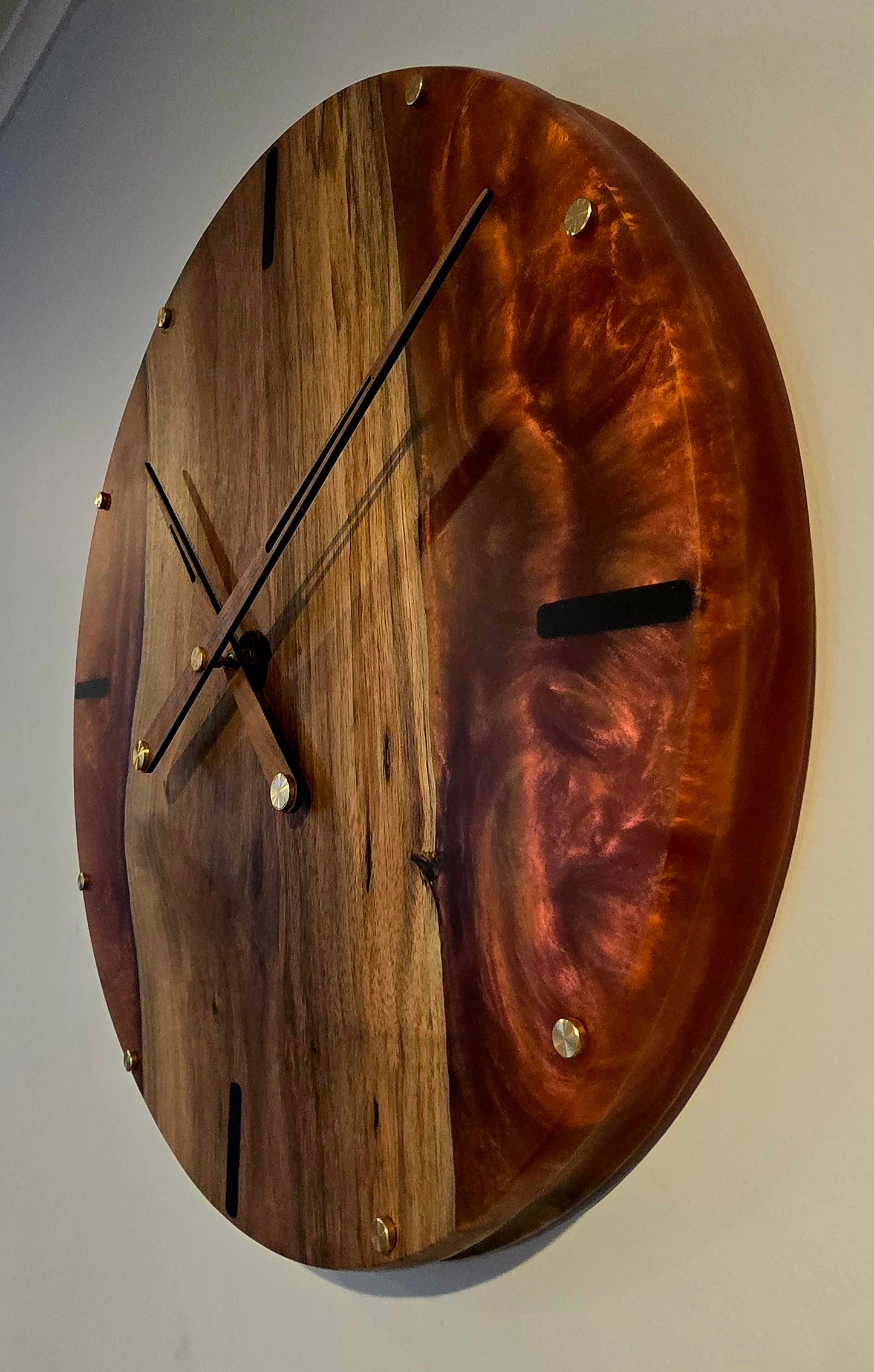 black walnut clock