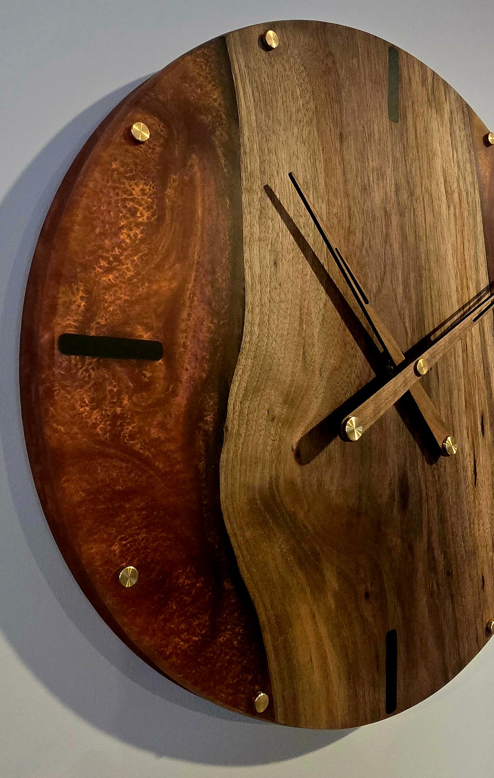 black walnut clock