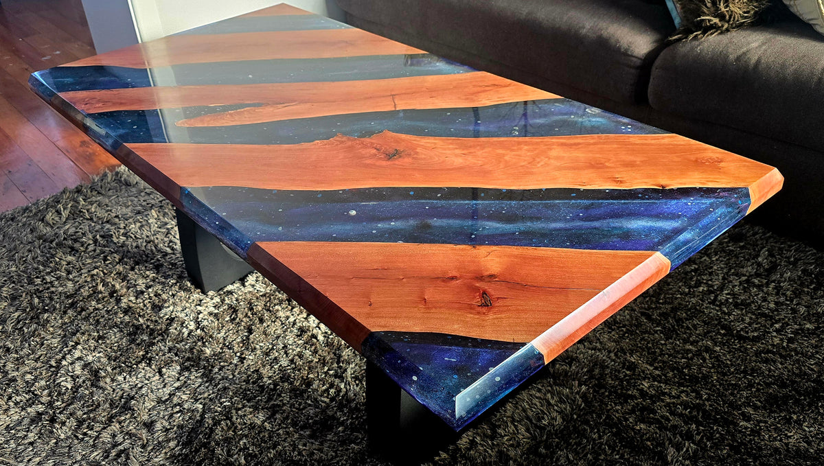 Resin epoxy coffee table