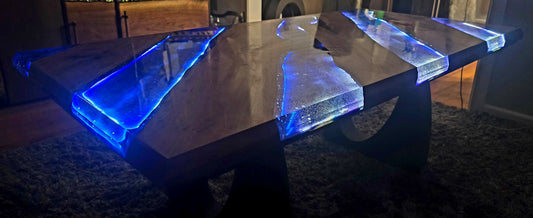 Resin epoxy coffee table
