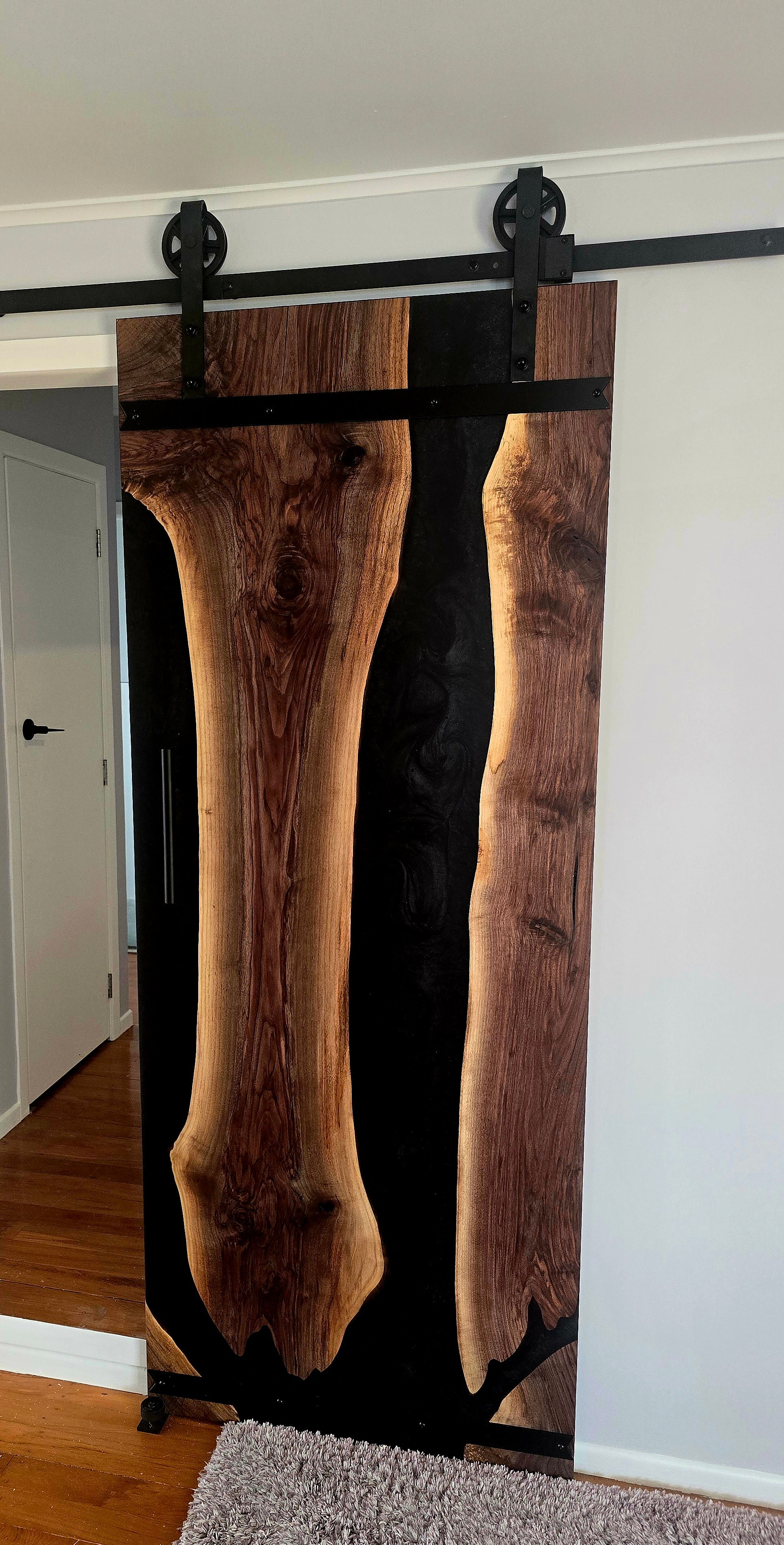 Resin epoxy barn door