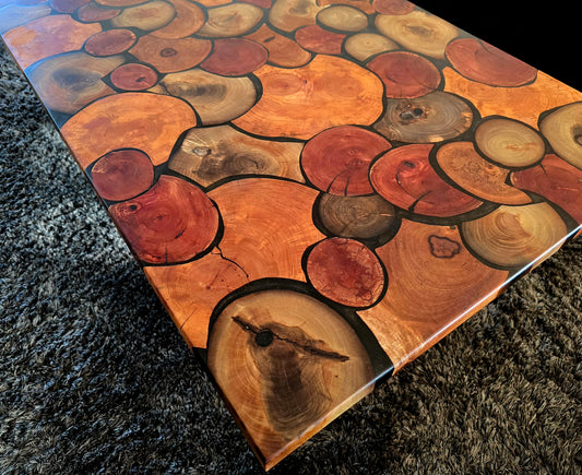 Resin epoxy coffee table