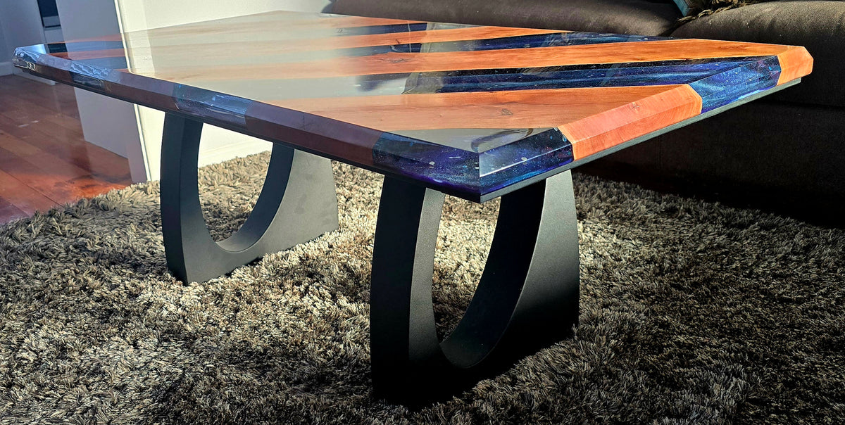 Resin epoxy coffee table