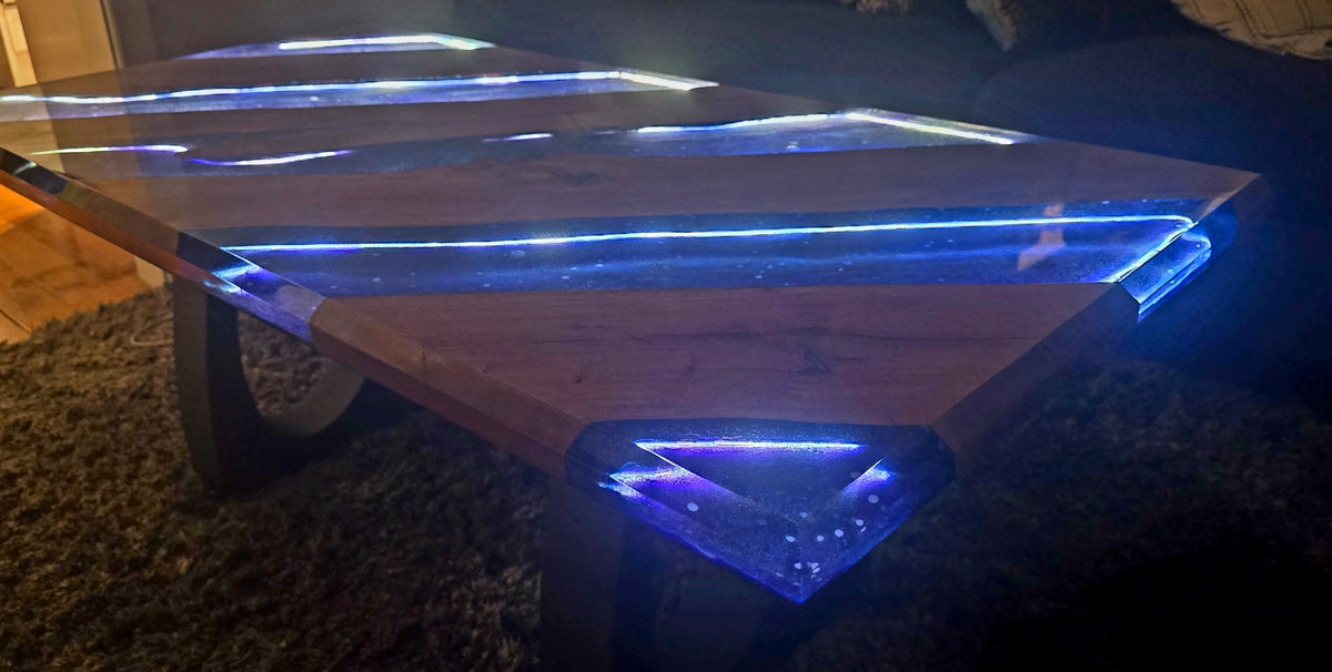 Resin epoxy coffee table