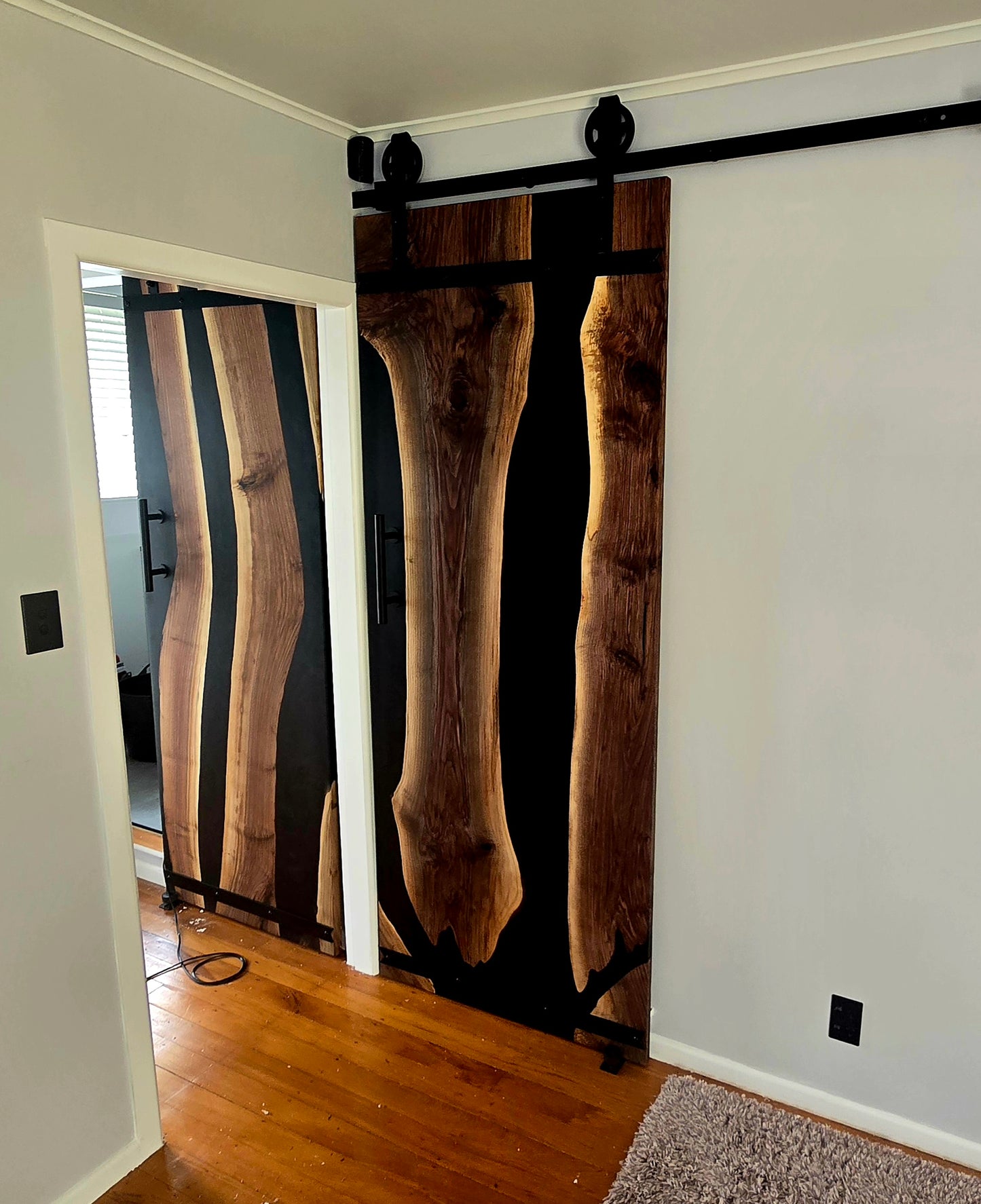 Resin epoxy barn door