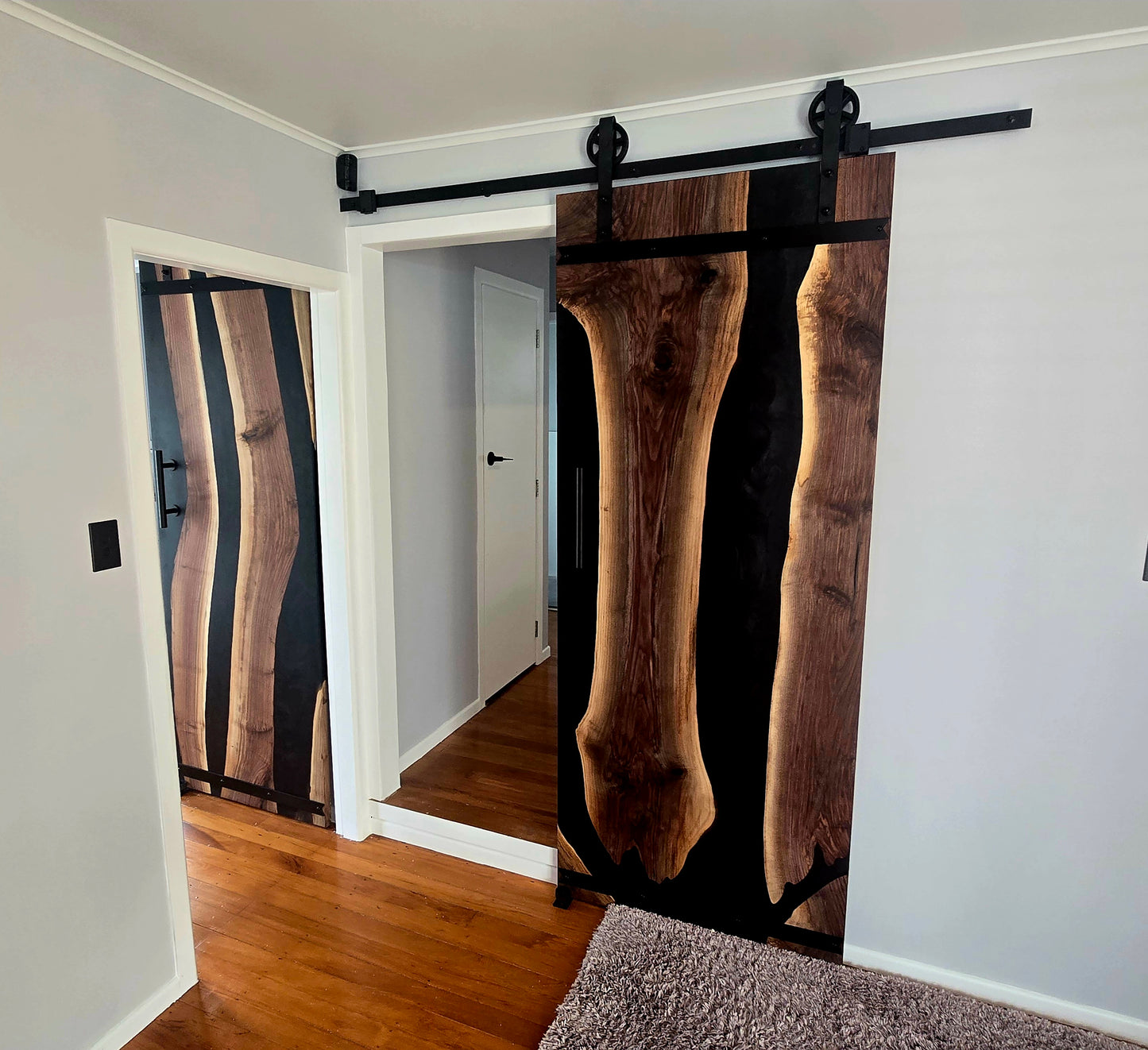 Resin epoxy barn door