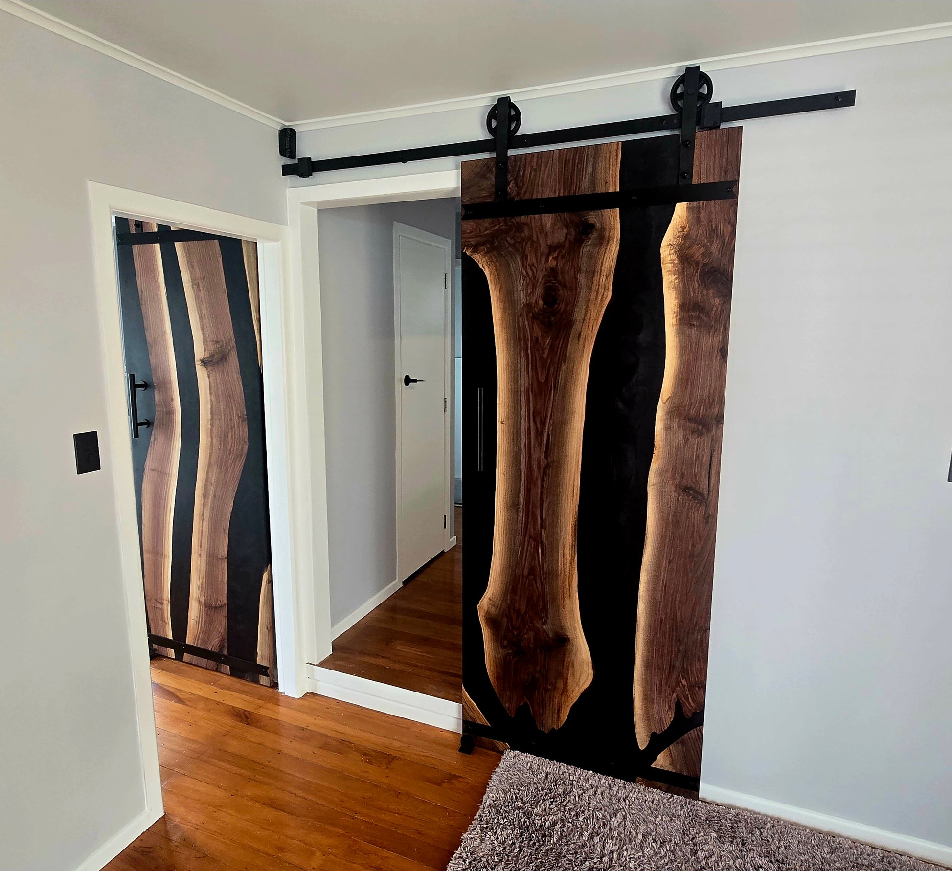 Resin epoxy barn door