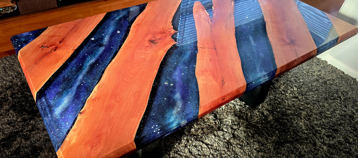 Resin epoxy coffee table