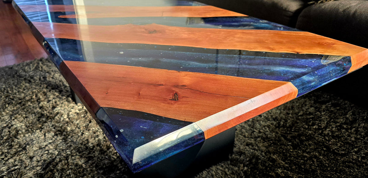 Resin epoxy coffee table