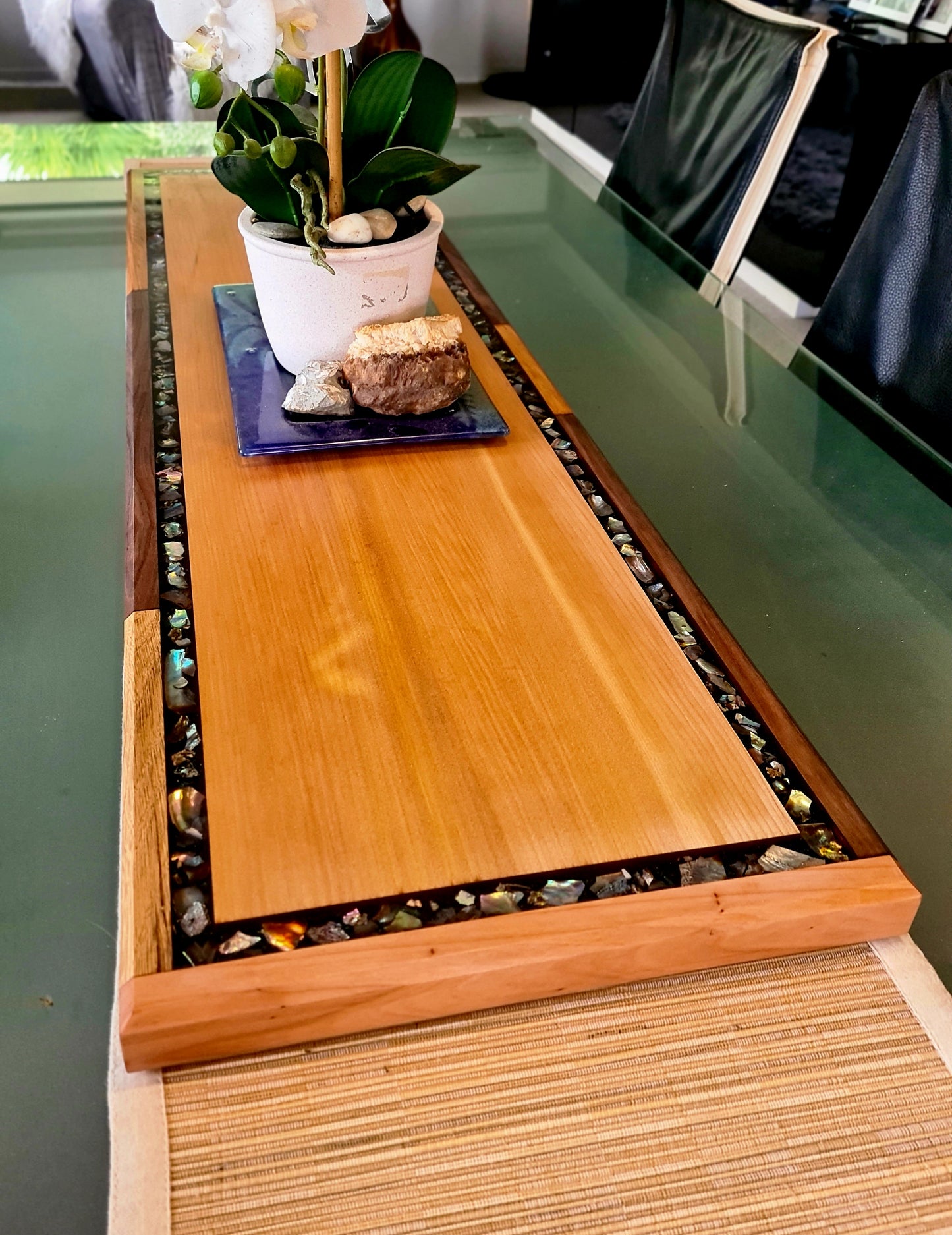 Kauri & Paua Resin Centre Piece