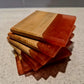 Macrocarpa Amber Resin Coasters